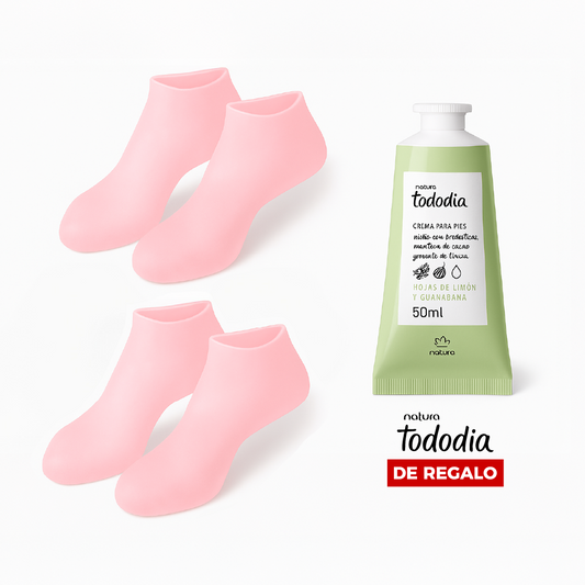 Dos Medias Gel + Crema para Pies Natura - Tratamiento para 3 meses