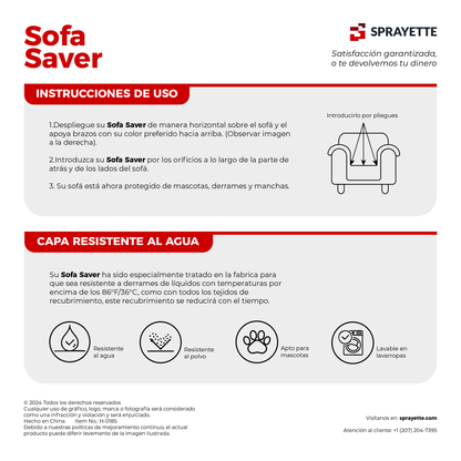 Sofa Saver - Cubre Sofá Impermeable