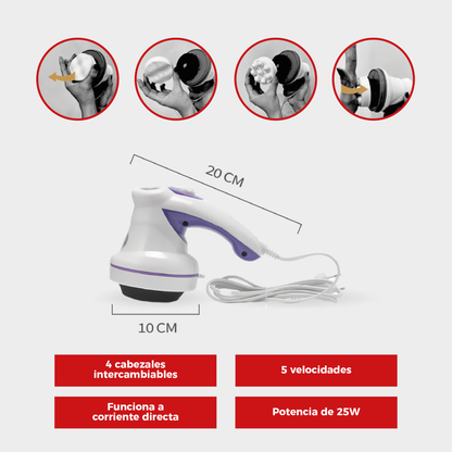 Masajeador Anticelulitis 4 en 1 + Electroestimulador EMS para Glúteos de Regalo